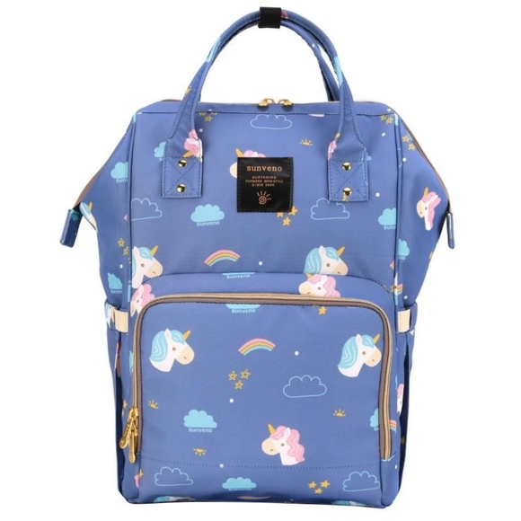 Designer Unicorn Fairy Multifunctional Diaper Bag. WATERPROOF BACKPACK